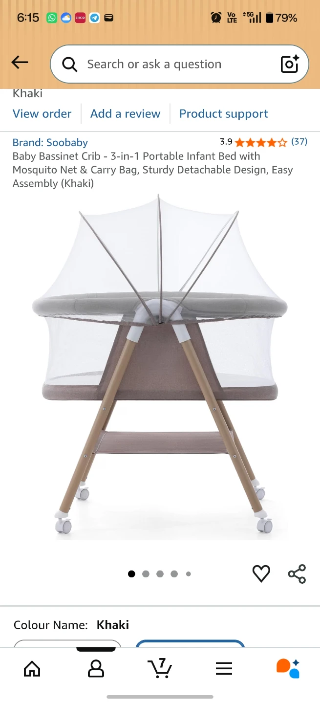 Soobaby Baby Bassinet Crib
