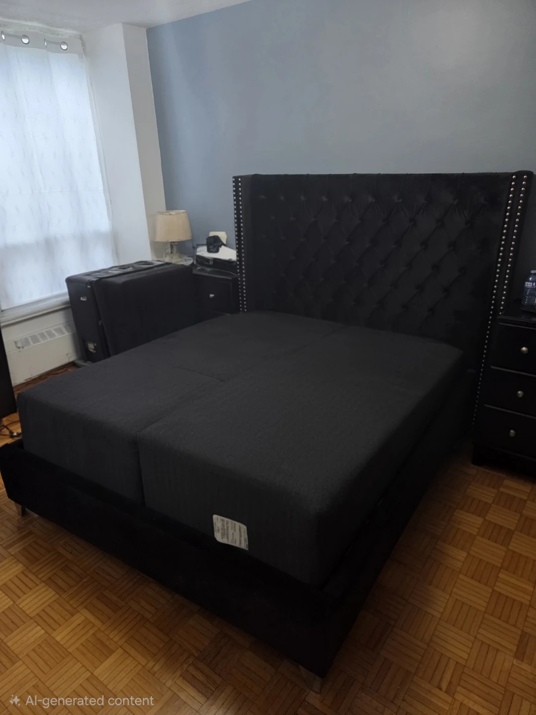 Black Tufted Bedroom Set - photo 3