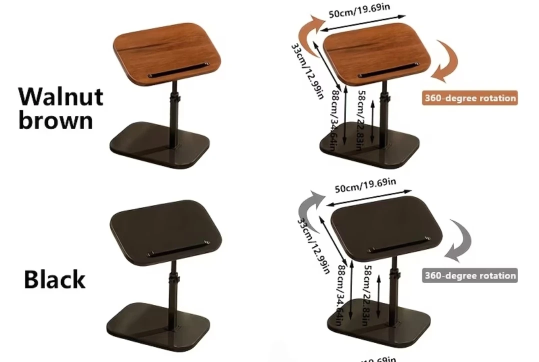 Adjustable Rotating Laptop Side Table - photo 2