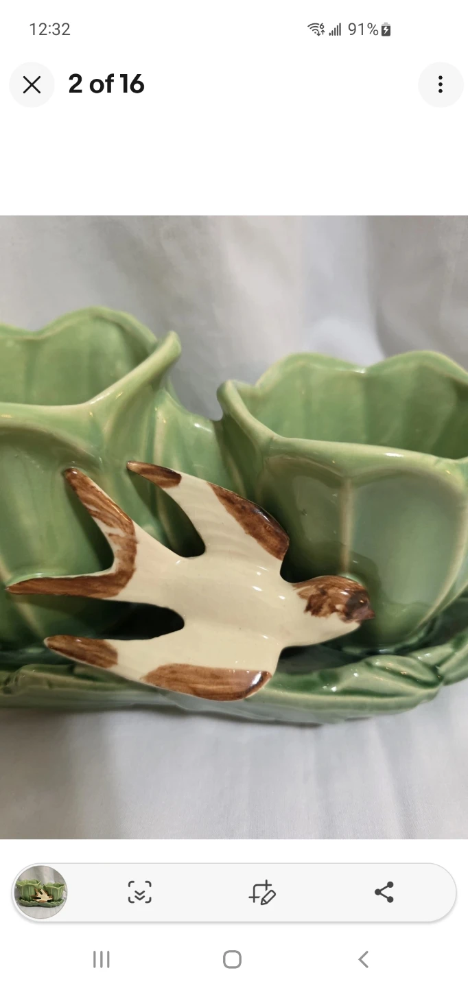 Vintage MCM McCoy 1940's Double Swallow - photo 3