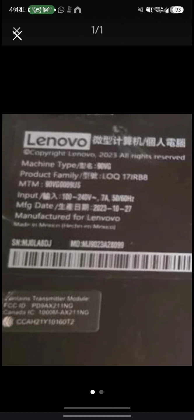 Lenovo LOQ 17IRB8 Gaming Desktop