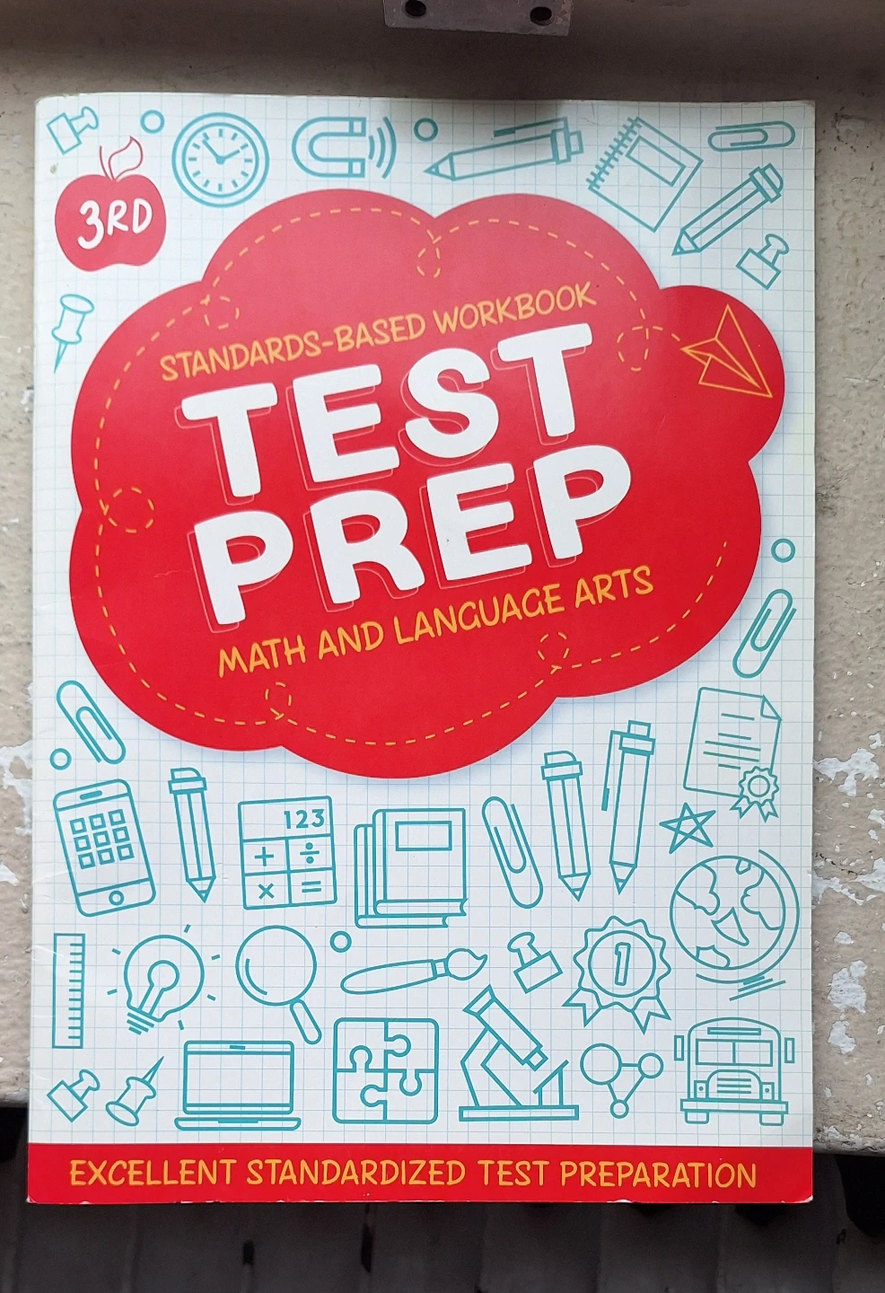 Third Grade Test Prep Math and Language Arts Workbook🏈