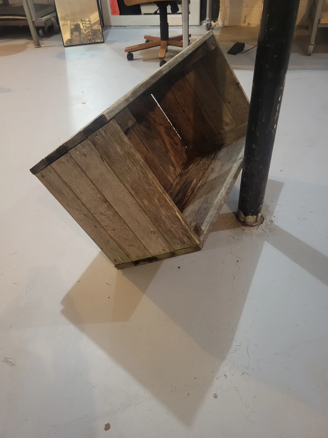 Large, Rustic Wooden Storage Crate - photo 3