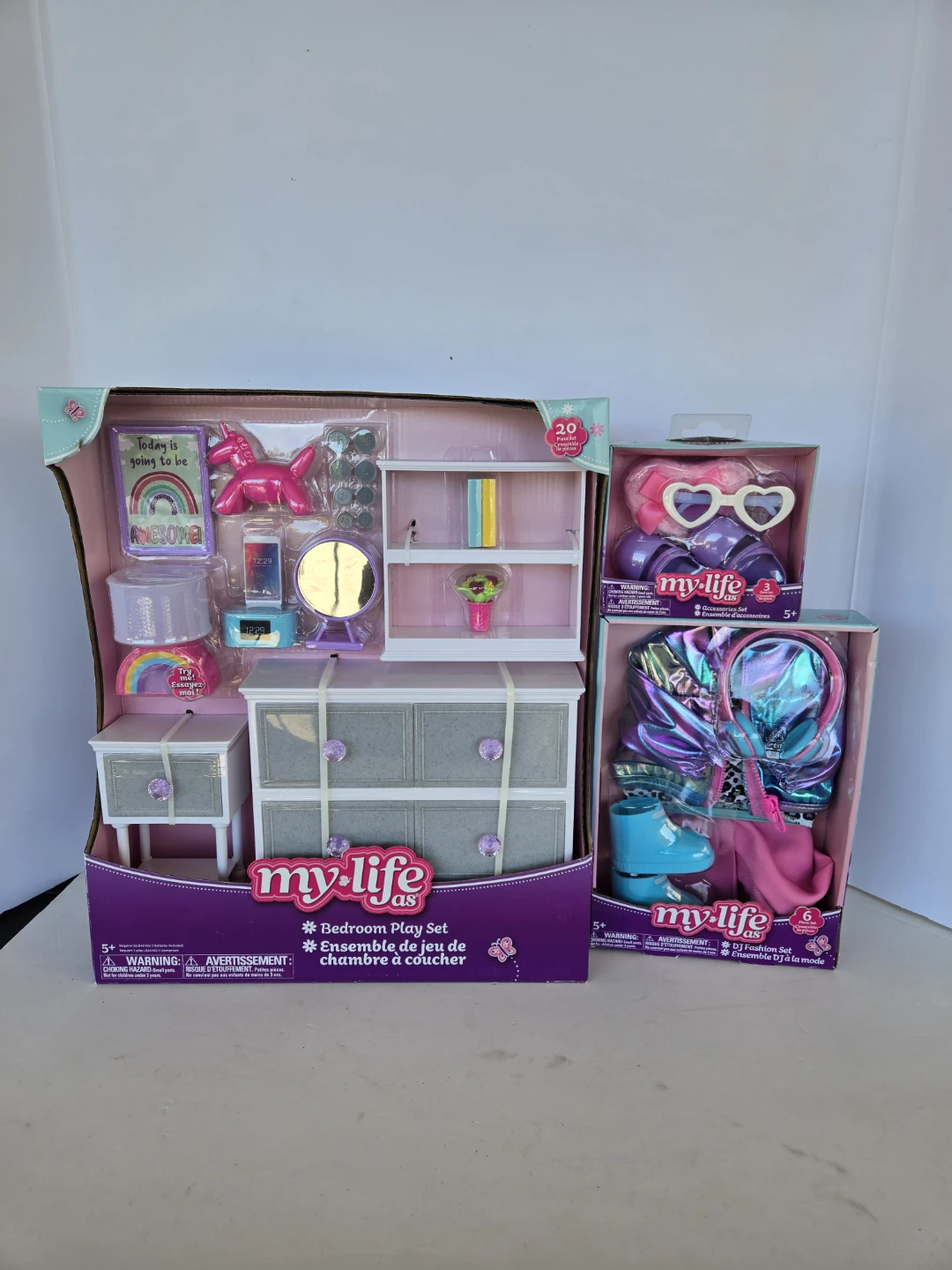 3 Brand new my life doll playset