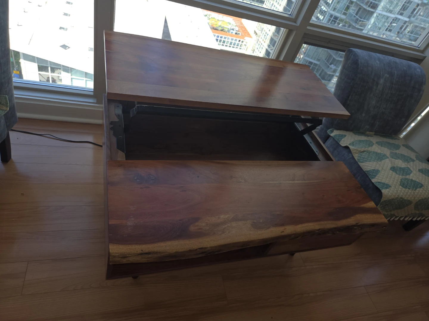 Milo 40" Lift Top Coffee Table - Natural - photo 4
