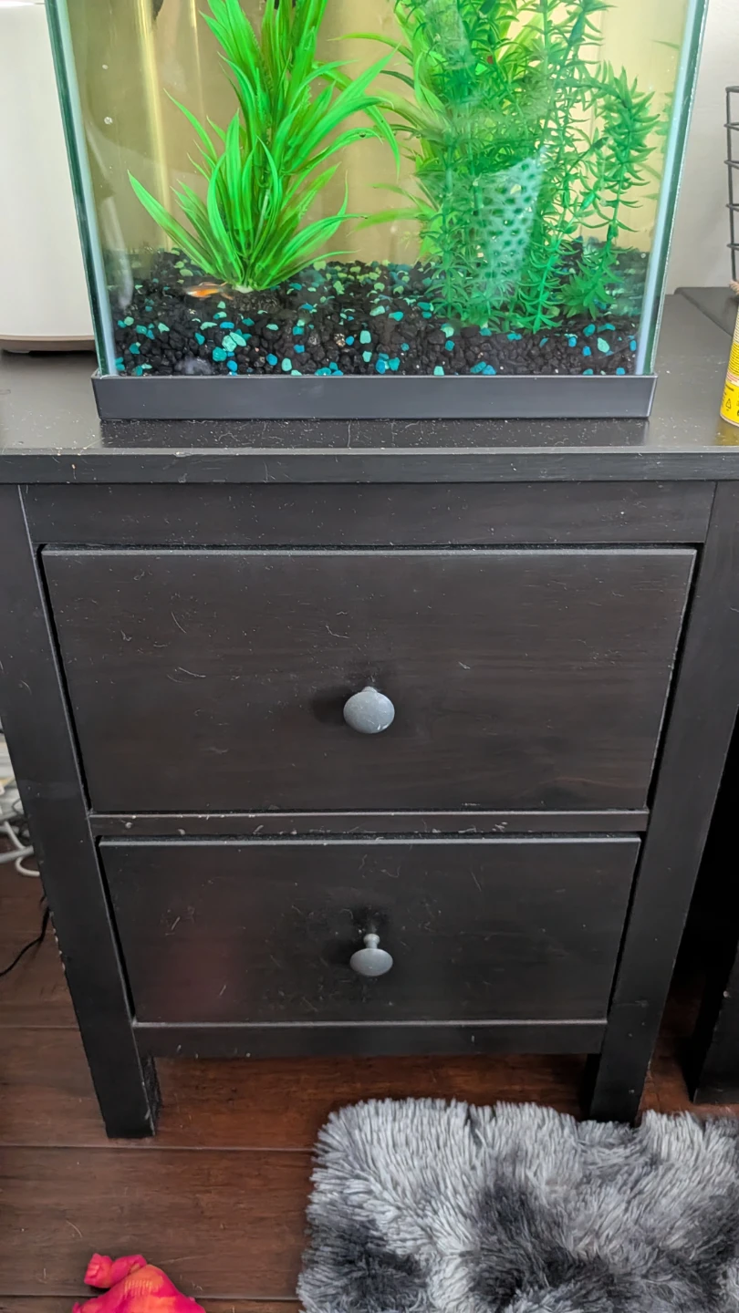 Two Black Nightstands with Two Drawers - photo 2