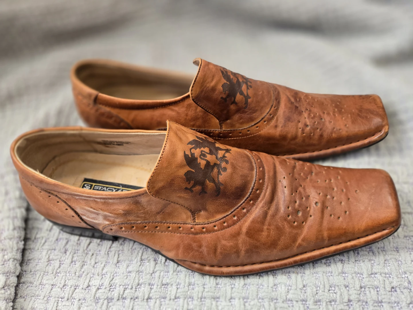 Stacy Adams Brown Leather Loafers - photo 2