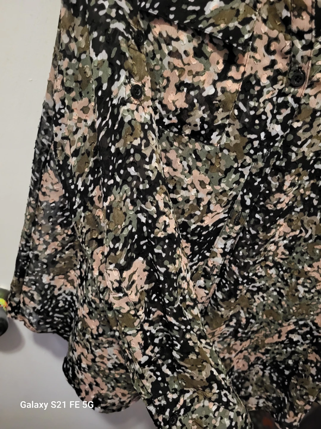 New York & Company Camo Print Button-Down Shirt - photo 2