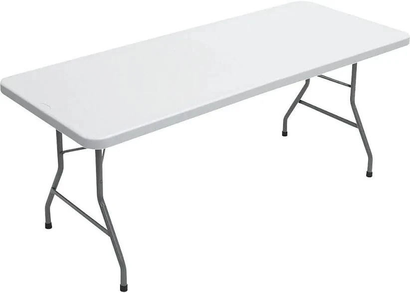 6-Foot Folding Table - White Plastic Table