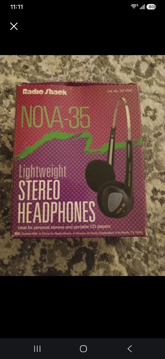 Radio Shack Nova-35 Stereo Headphones🏈