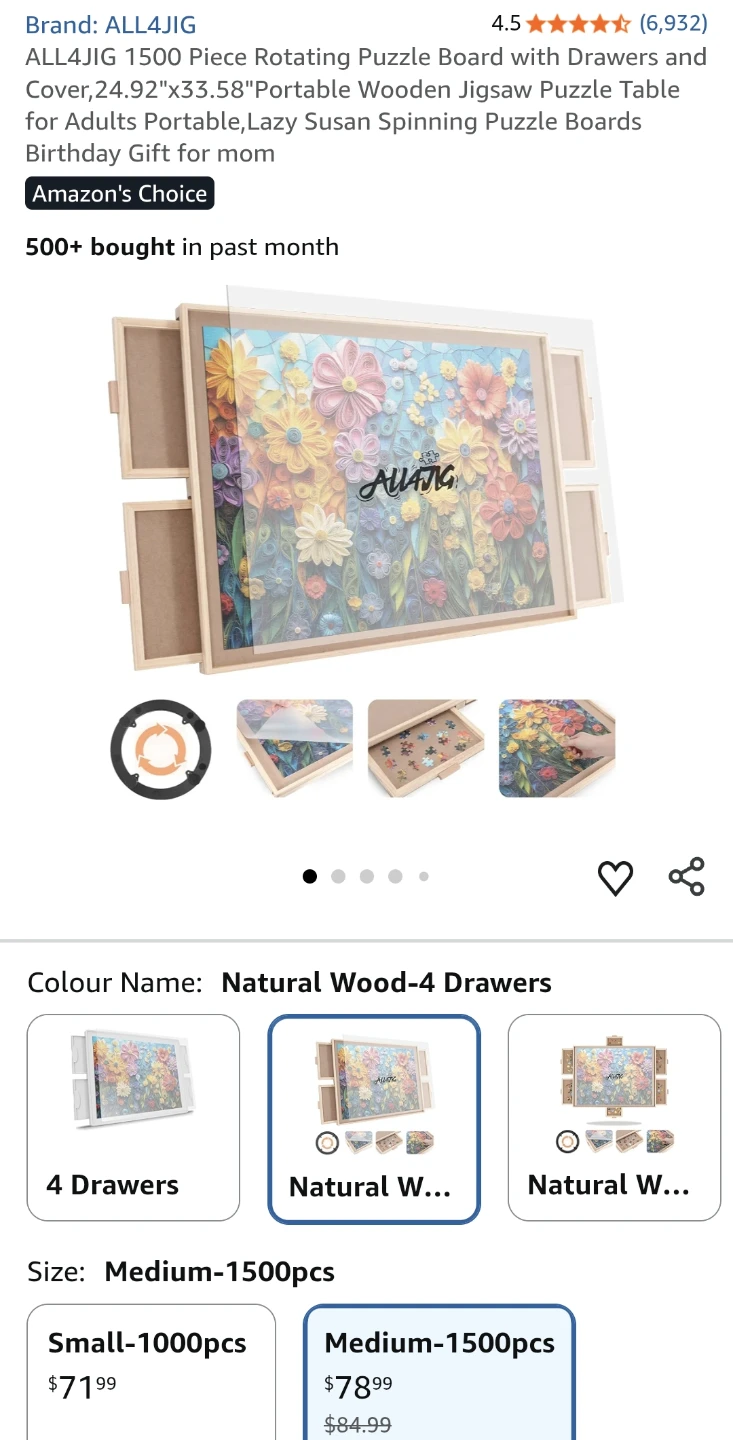 1500 Piece Rotating Puzzle Board