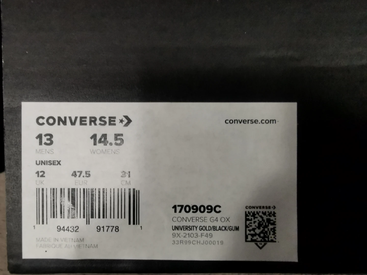 Converse G4 Ox Basketball Shoes University Gold - photo 4