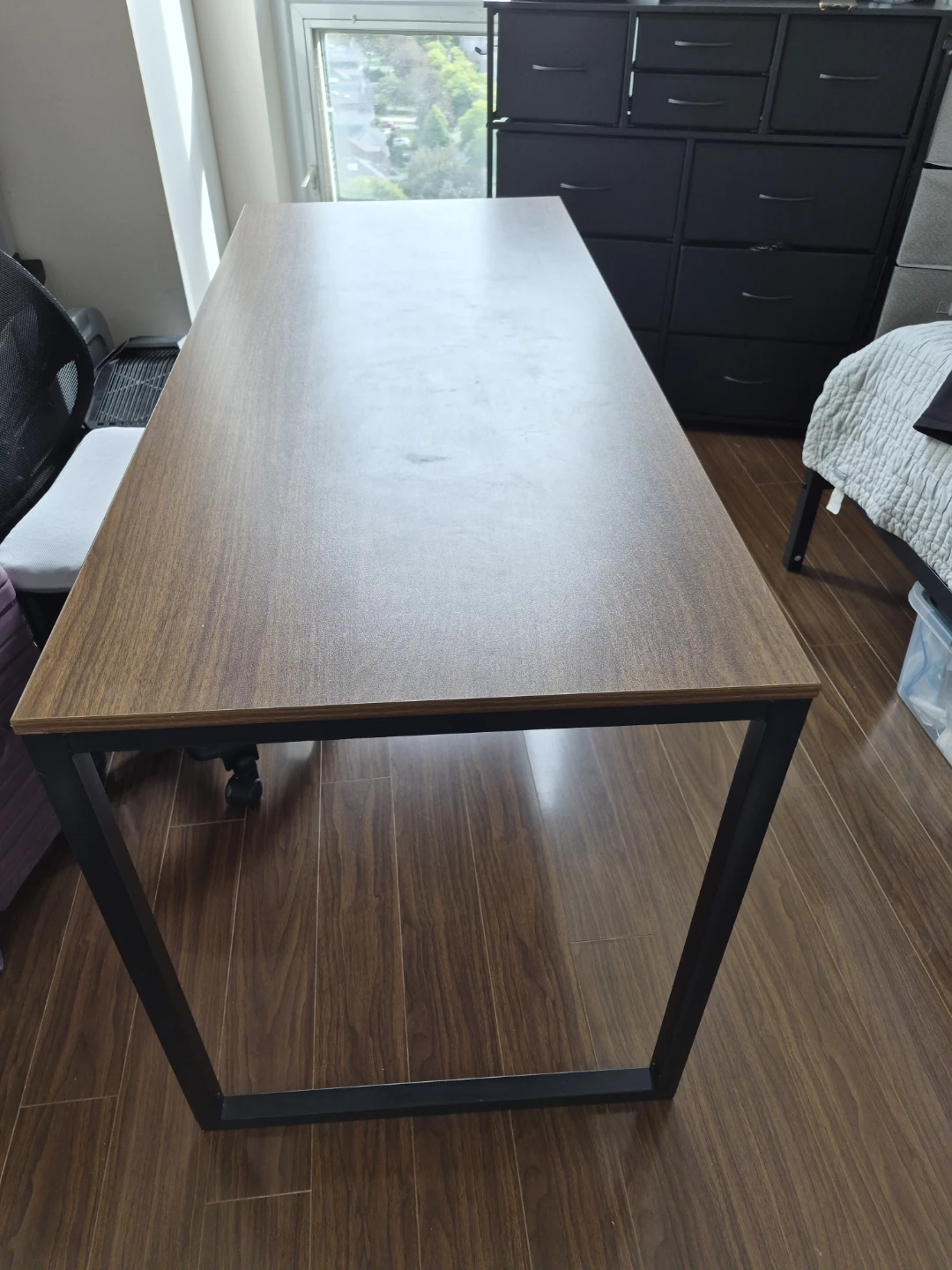 Dining table and two chairs