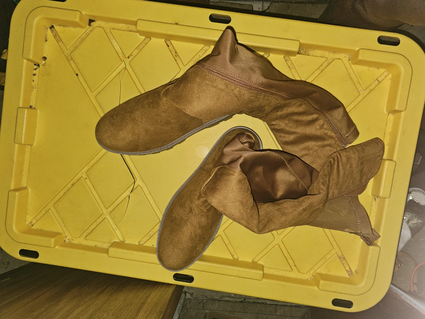 Brown Suede Over-the-Knee Boots