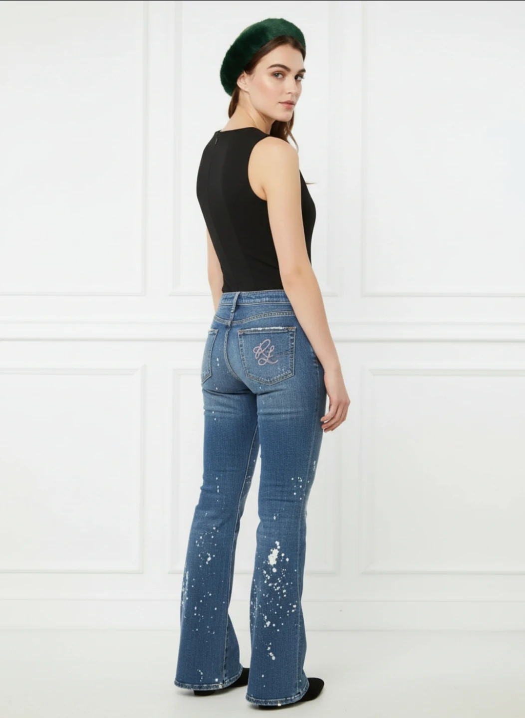 Polo Ralph Lauren distressed flared denim jeans