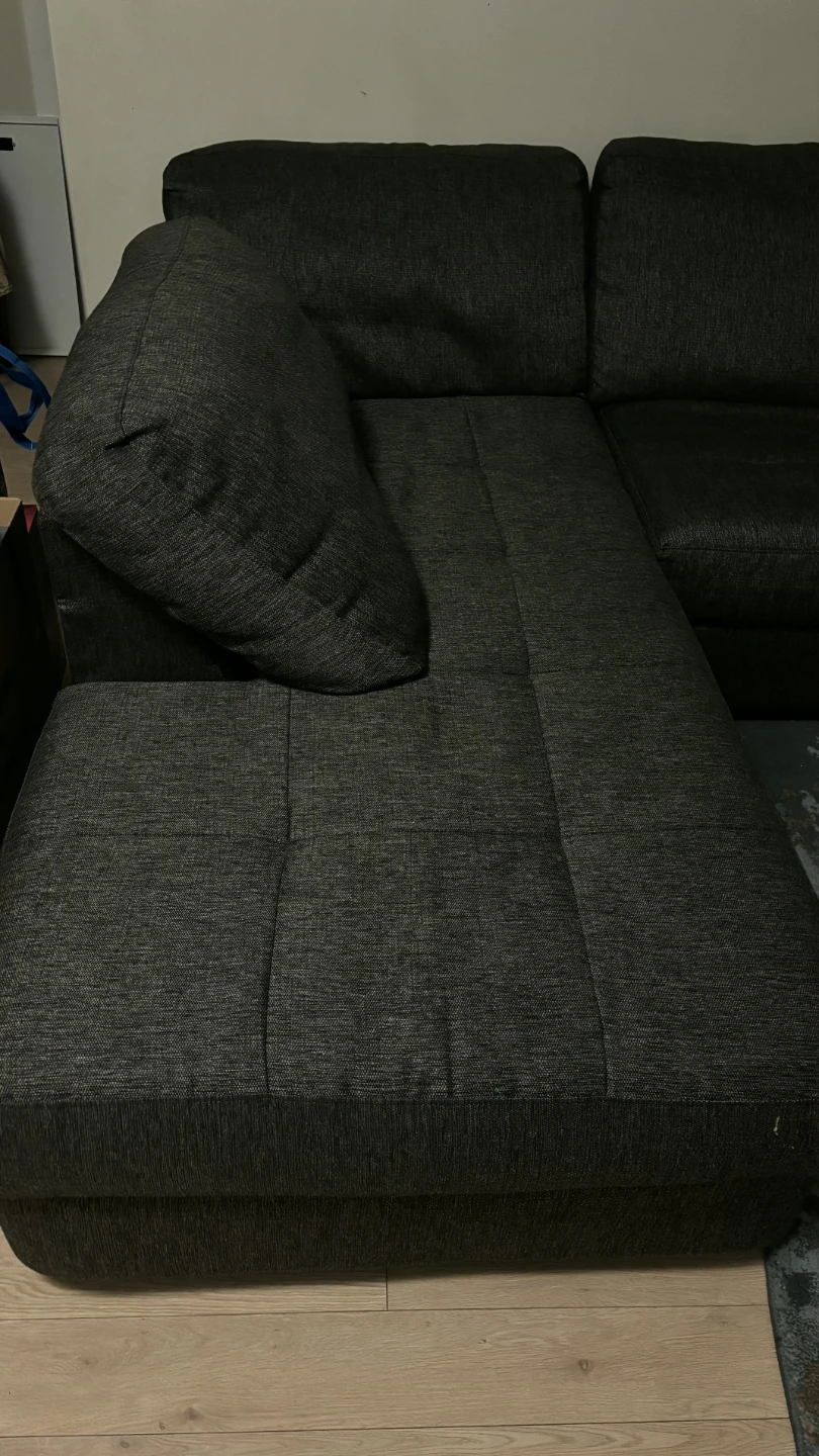 Dark Grey Sectional Sofa with Chaise