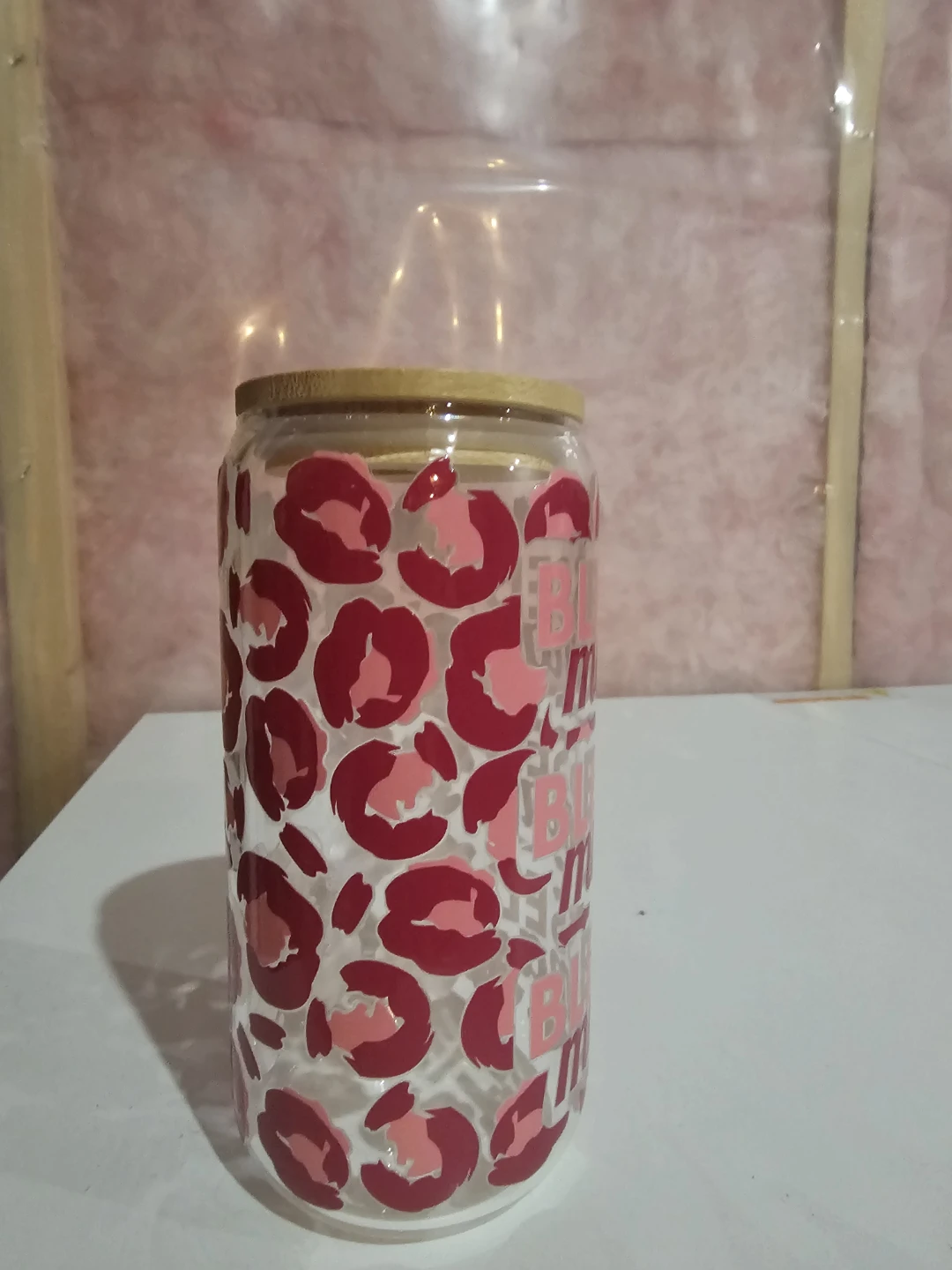 Blessed Mama Glass Tumbler with Bamboo Lid - photo 3