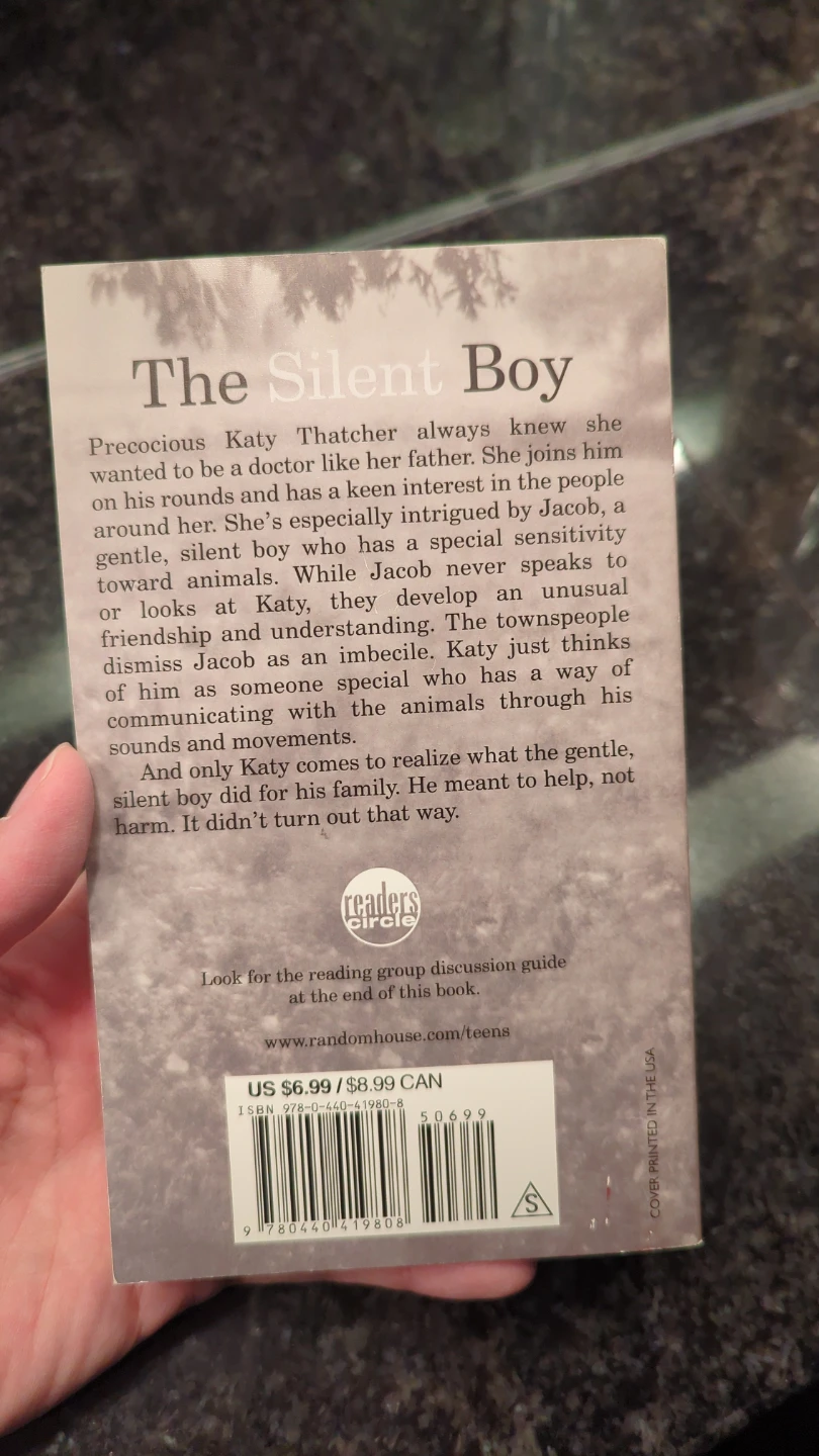 The Silent Boy by Lois Lowry Novel - photo 2