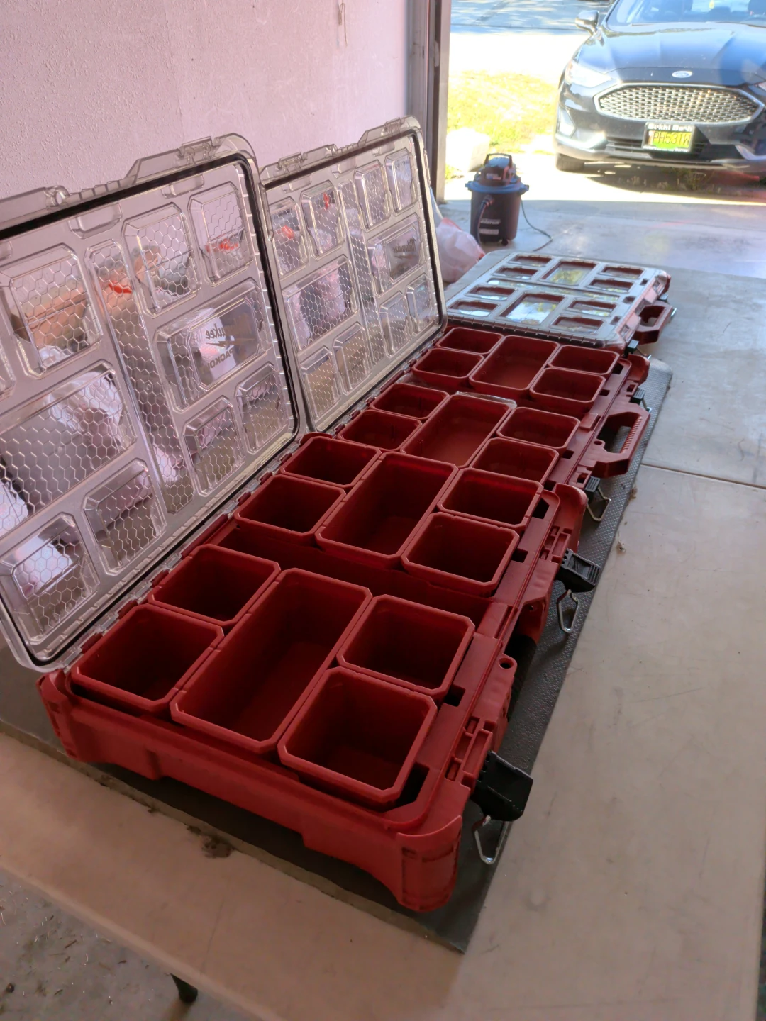 3 Milwaukee PACKOUT Low-Profile Organizers
