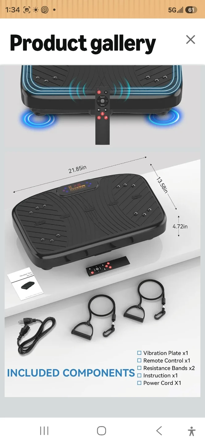 Vibration Fitness Plate with Remote