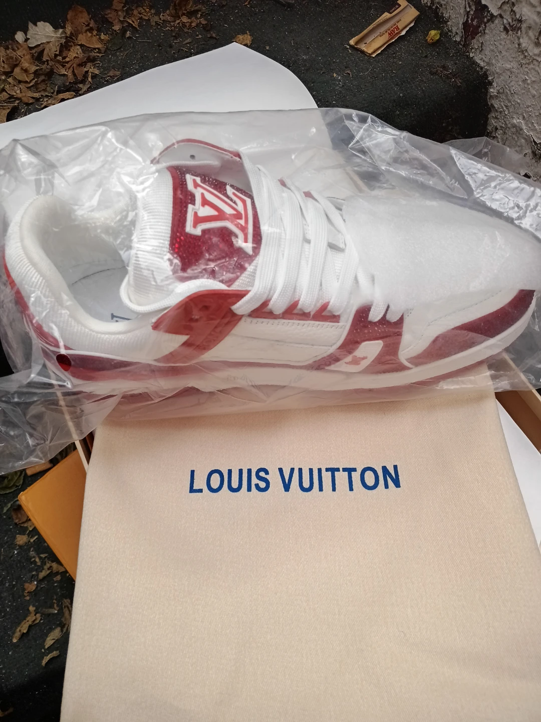 Louis Vuitton LV Trainer Sneakers Red White - photo 5