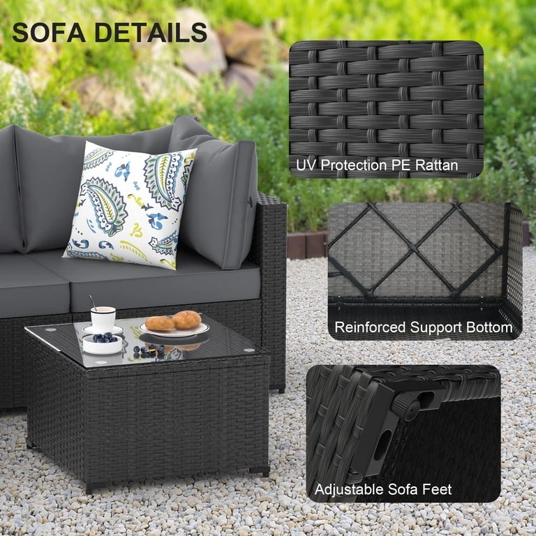 NEW In 2 Boxes (fit to car)Patio Sofa Set with Cushions - photo 3