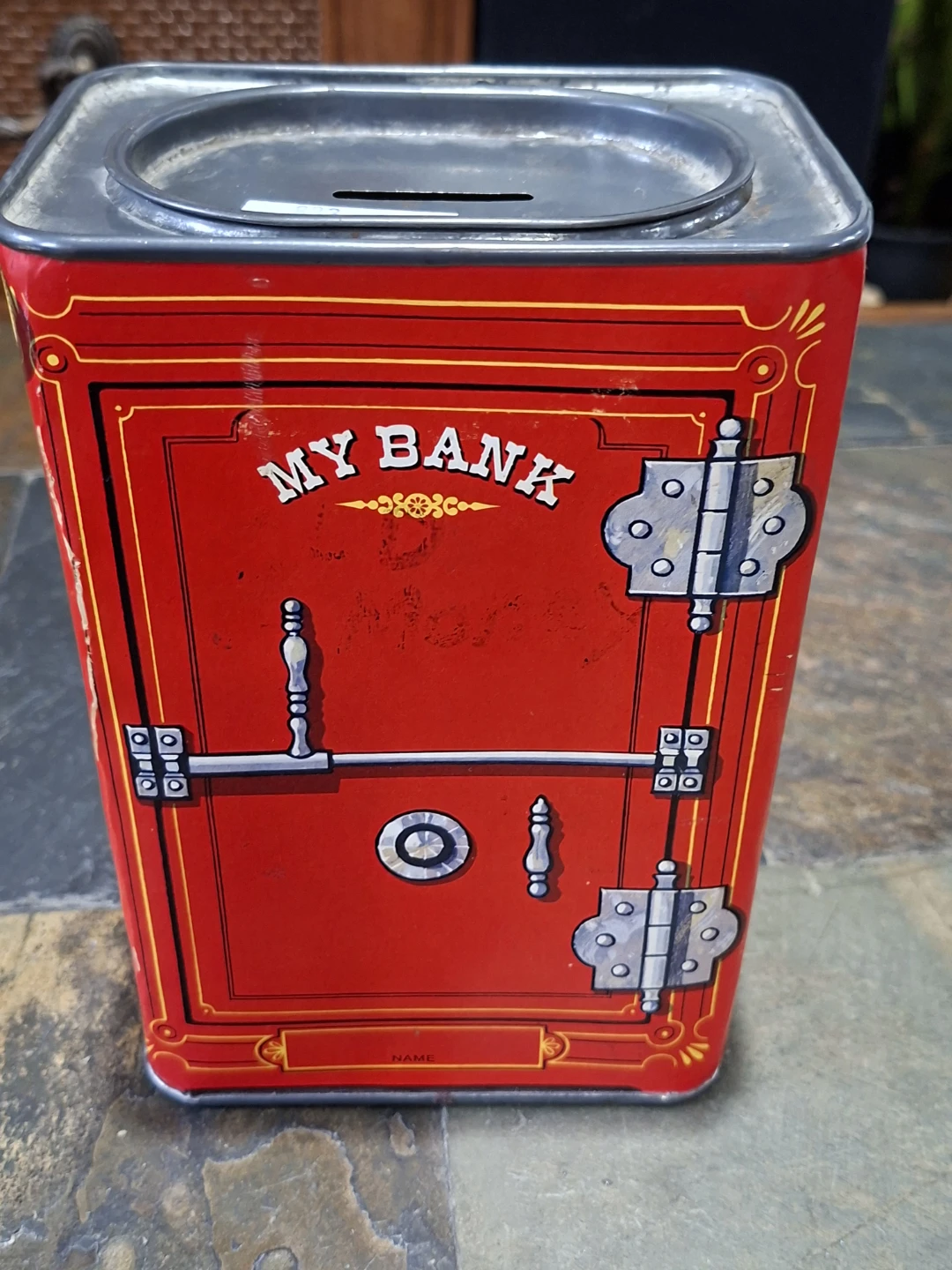 Vintage Metal My Bank Piggy Bank