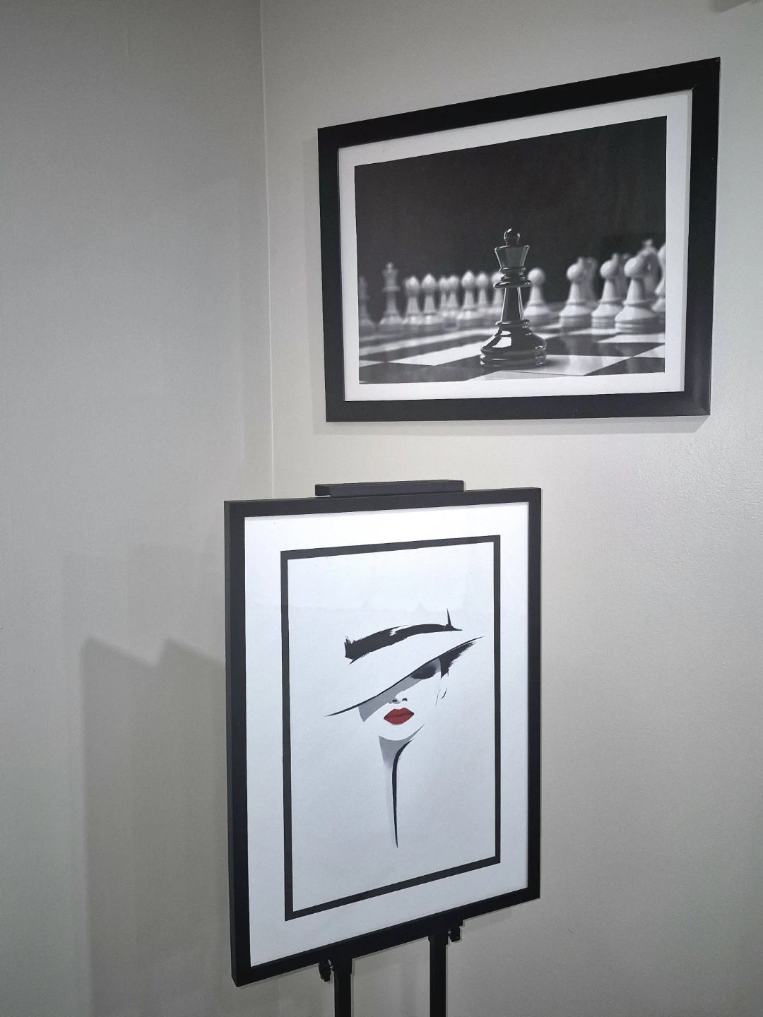 Set of Two Black and White Wall Art Prints