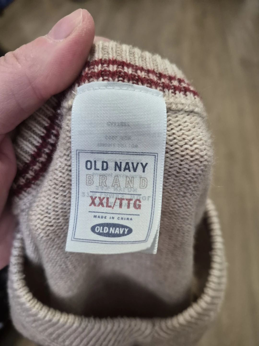 Old Navy V-Neck Sweater Beige XXL - photo 3