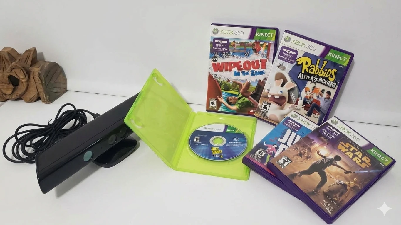 Xbox 360 Kinect Sensor with 6 Games