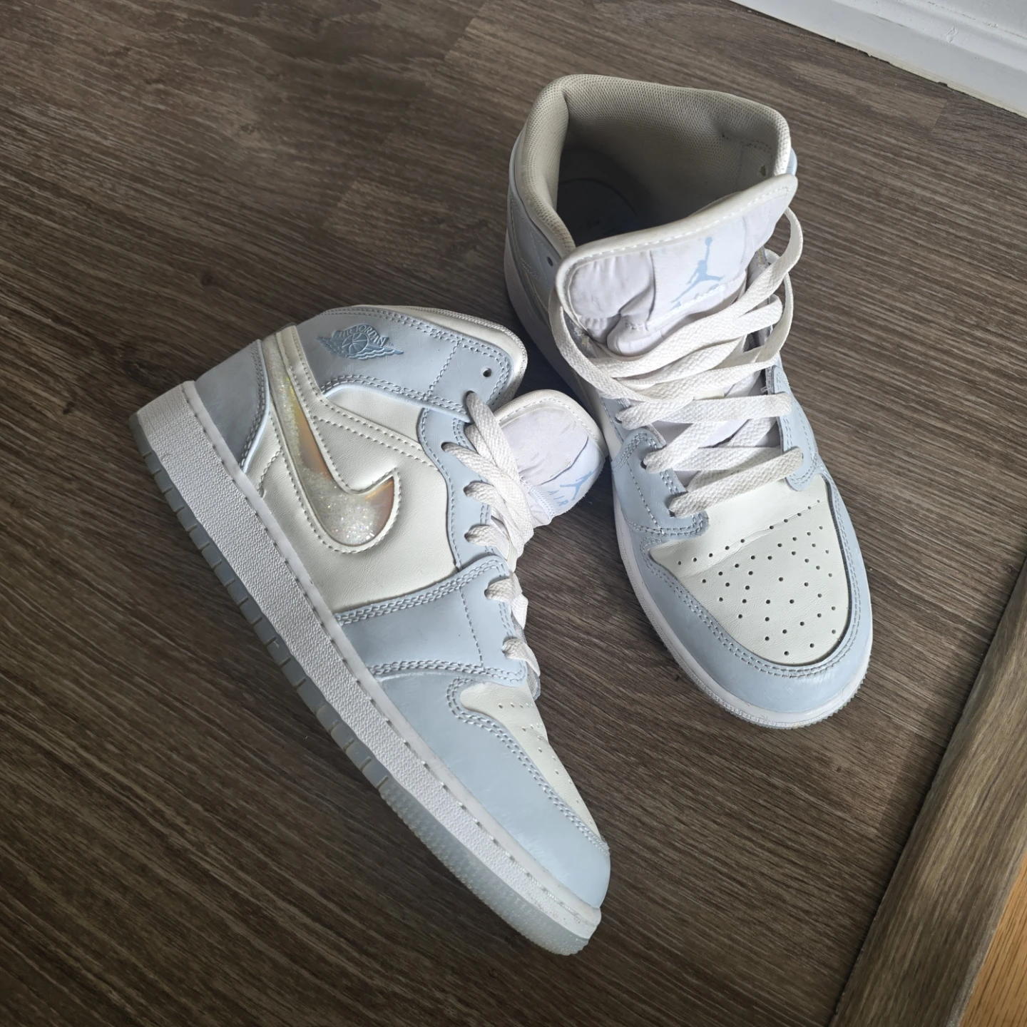 Jordan Mid Sneakers - Light Blue / White - photo 3