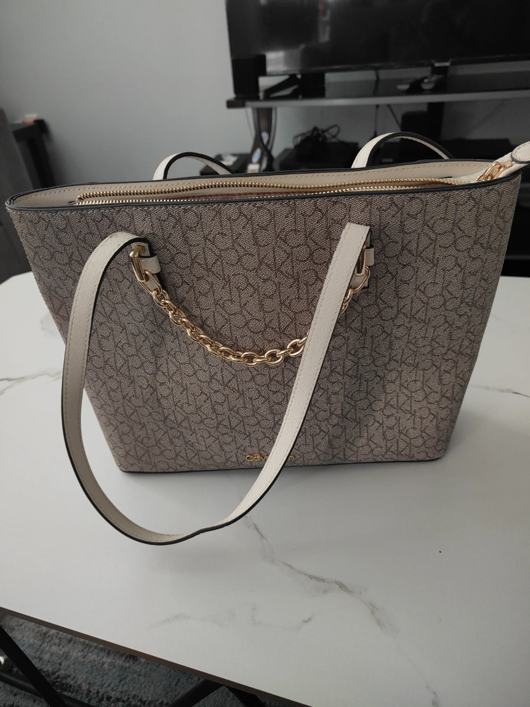 Calvin Klein monogram tote bag