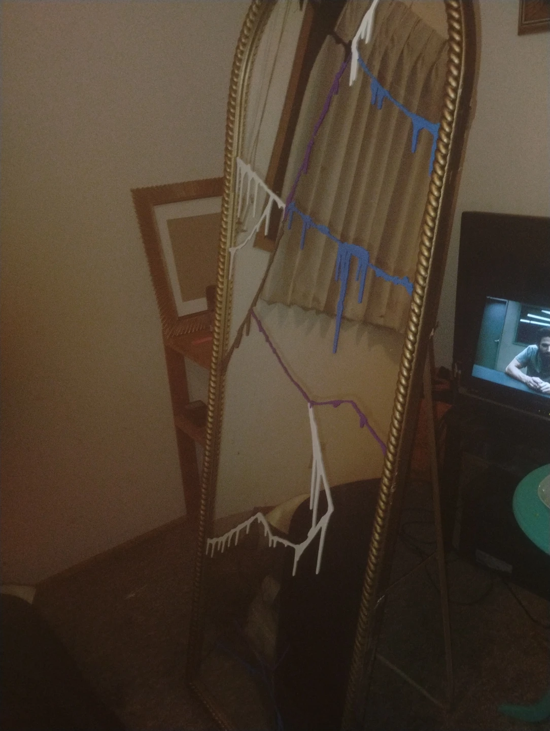 Full-Length Floor Mirror with Rope-Style Frame