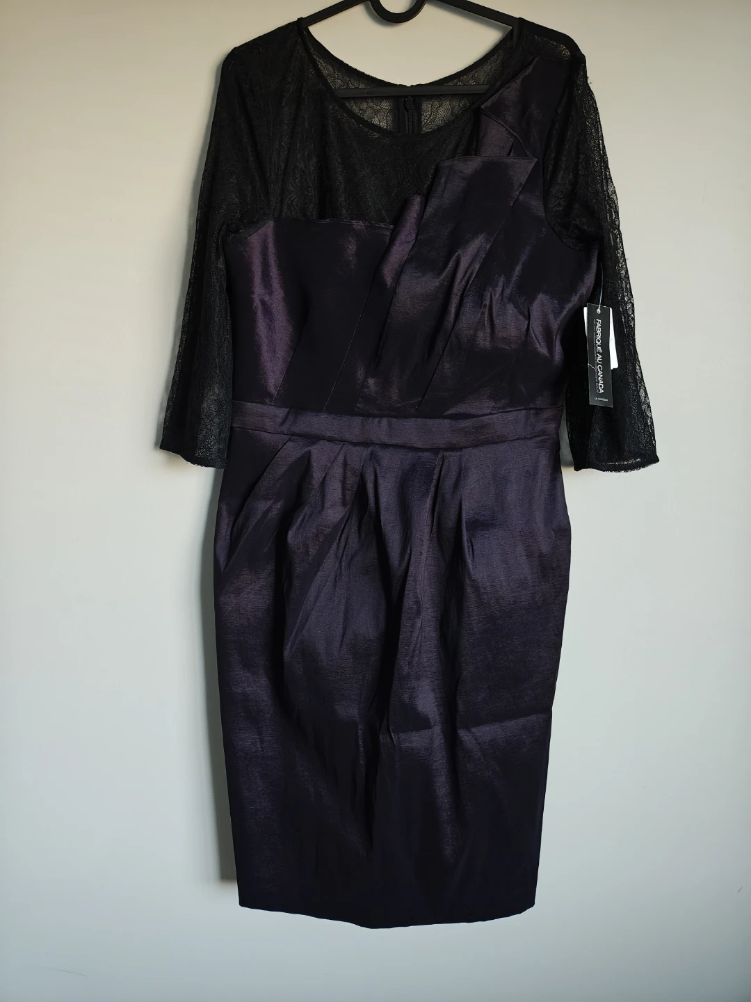 Le Chateau Black and Purple Dress - photo 3