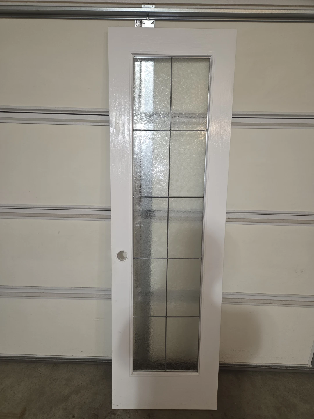 White Interior Glass Panel Pantry Door - photo 3