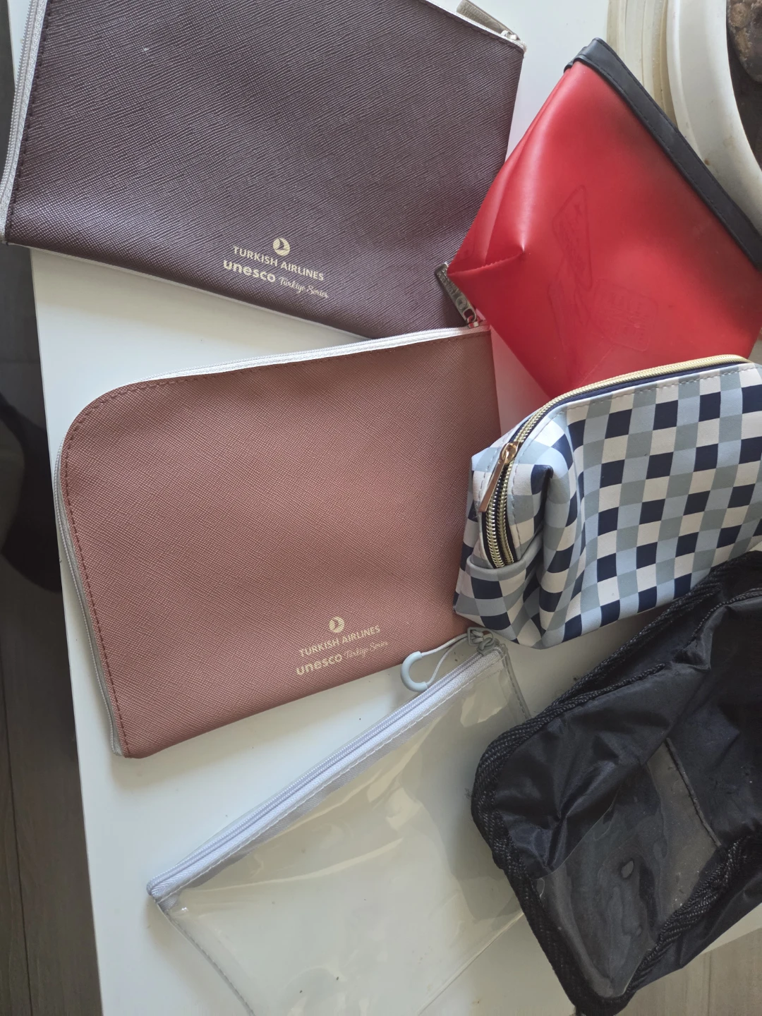 Set of 5 Assorted Travel Toiletry Pouches