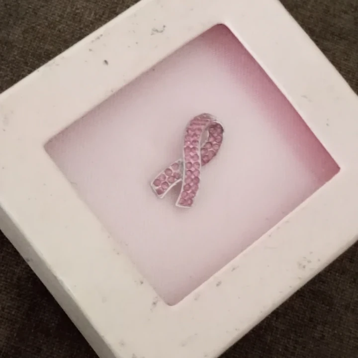 Pink Ribbon Pin in Gift Box 🏈