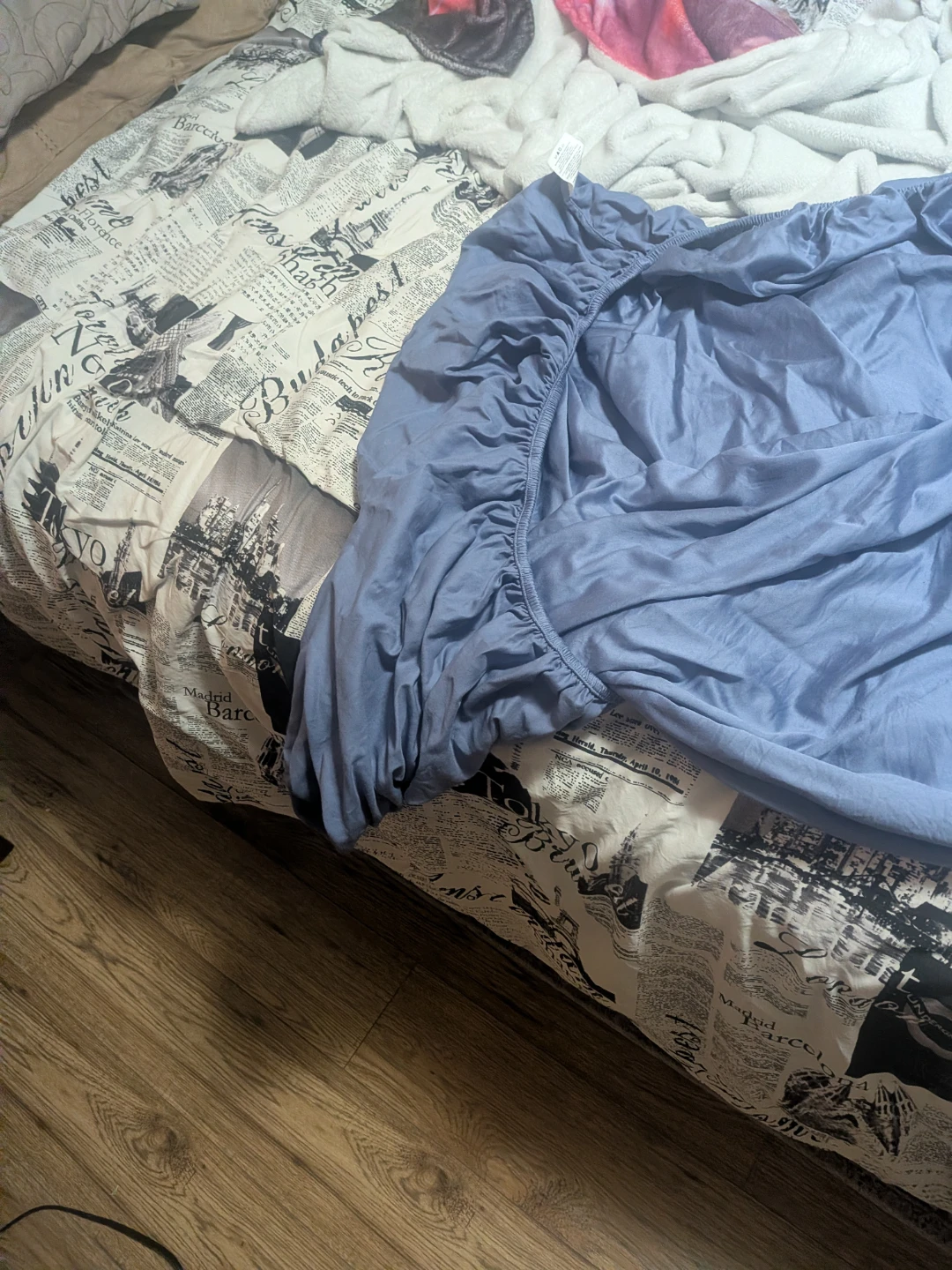 Blue Fitted Sheet pick up in St Albert