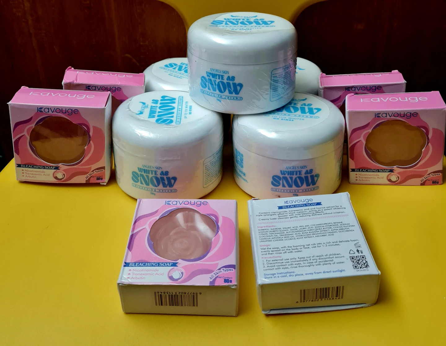 Bleaching cream & soap buy 1 cream & get 1 free soap😊