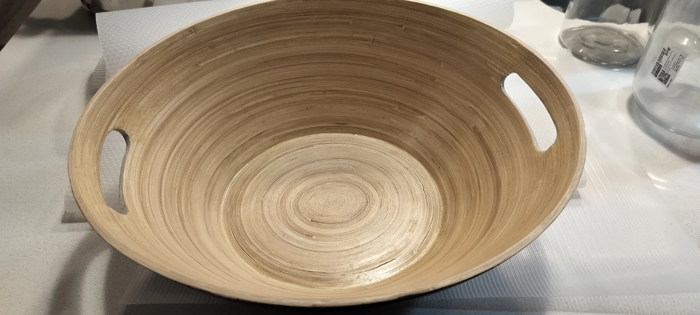 HomeSense Bamboo fruit bowl and a basket