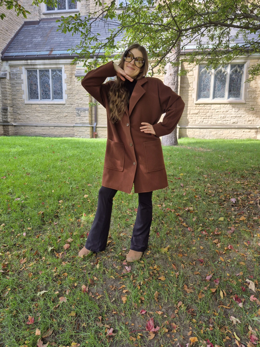 Vintage Gucci Wool Coat in Chocolate Brown - photo 4