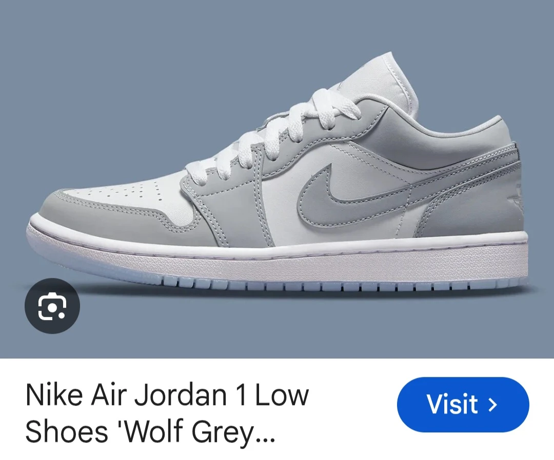 Nike Air Jordan 1 Low "White/Wolf Grey" Sneakers - photo 4