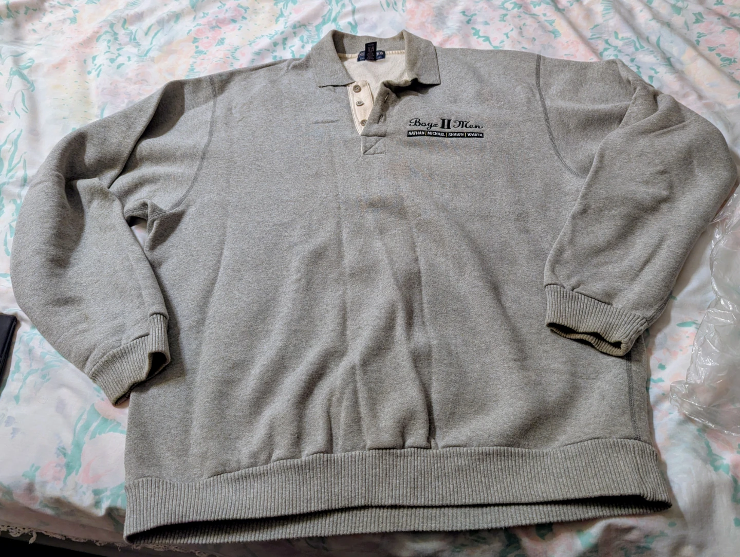 Non-Fiction Boyz II Men Grey Polo Shirt L/G