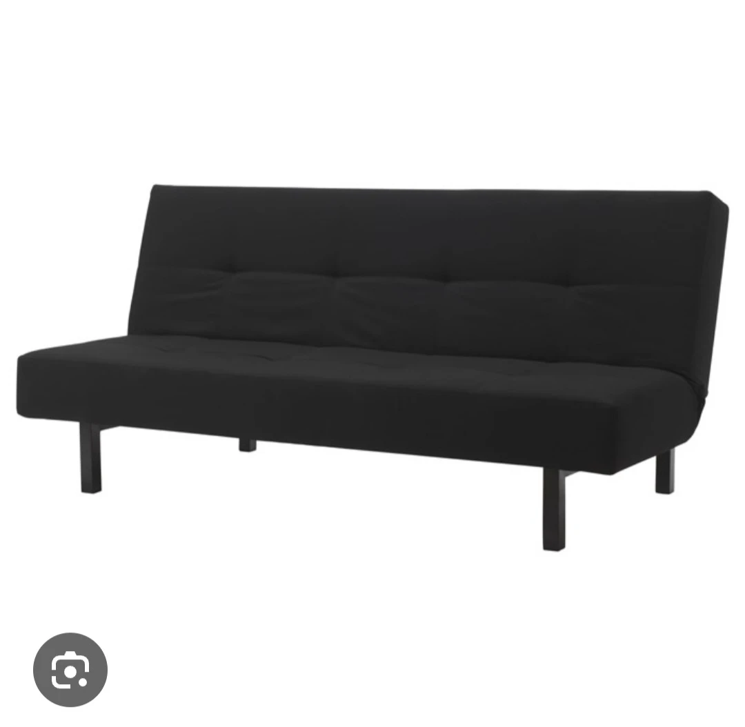 IKEA Black Futon Sofa Bed - photo 3