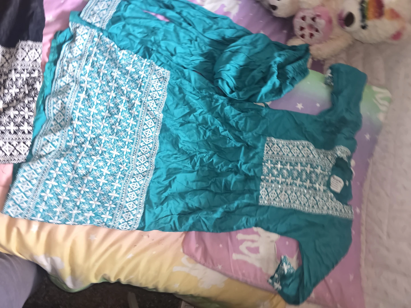Two Embroidered Kurti Tops
