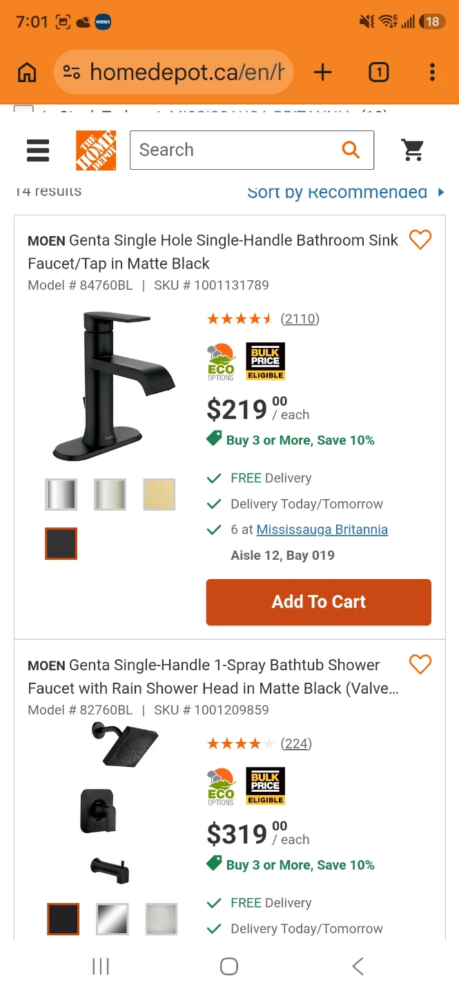 Moen Genta Single-Handle Bathroom Faucet - Matte Black - photo 4