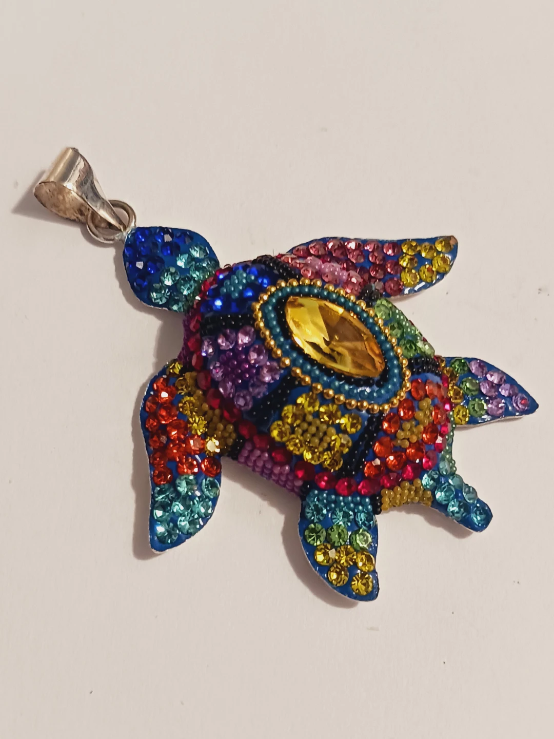New !! Colorful Sea Turtle Rhinestone Pendant - photo 4