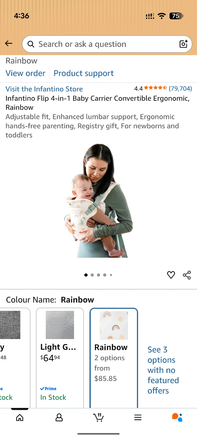 Infantino Flip 4-in-1 Baby Carrier - Rainbow - photo 4