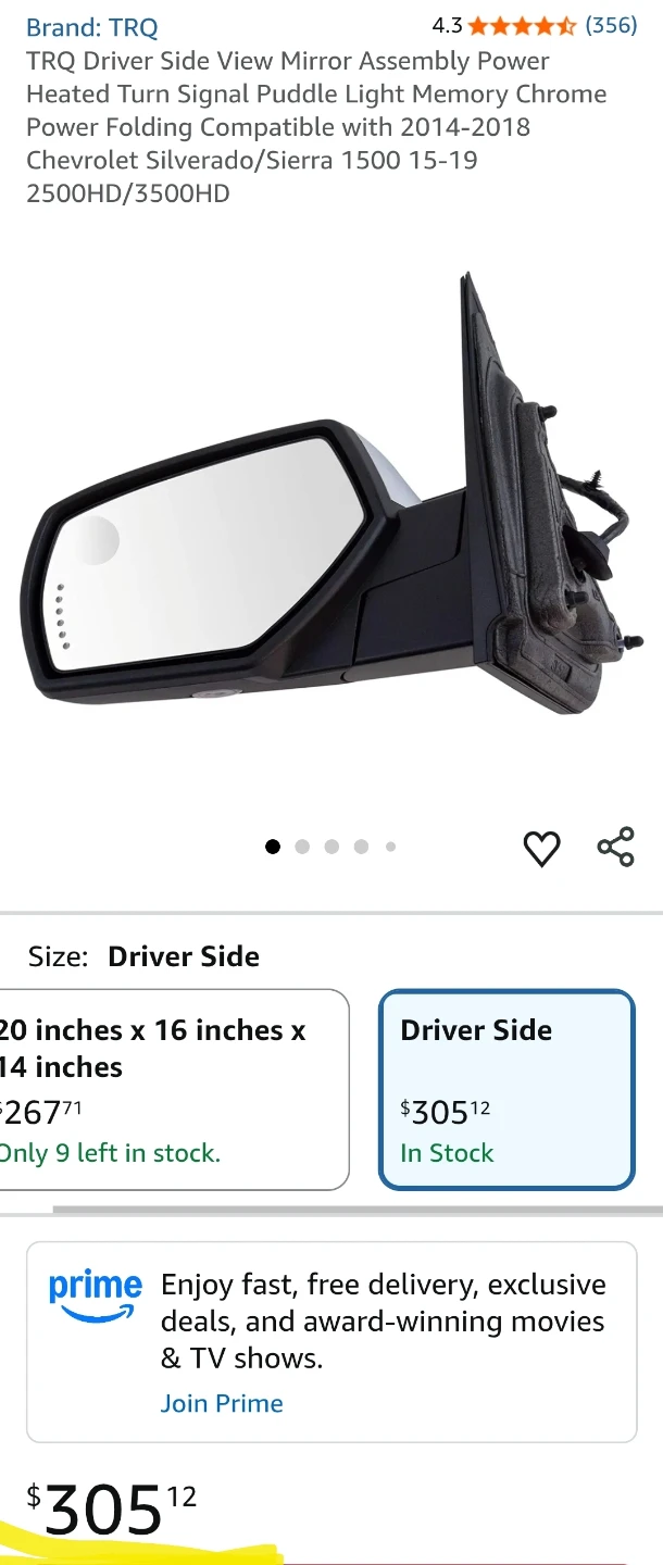 TRQ Power Heated Mirror – 14-19 Chevy Silverado / GMC Sierra - photo 5