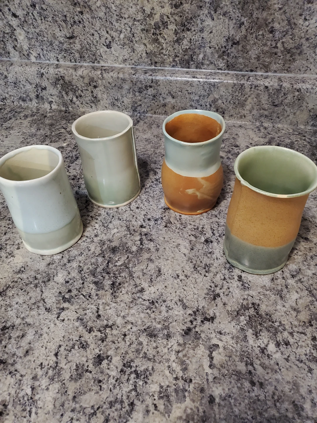 4 Handleless Ceramic Mugs